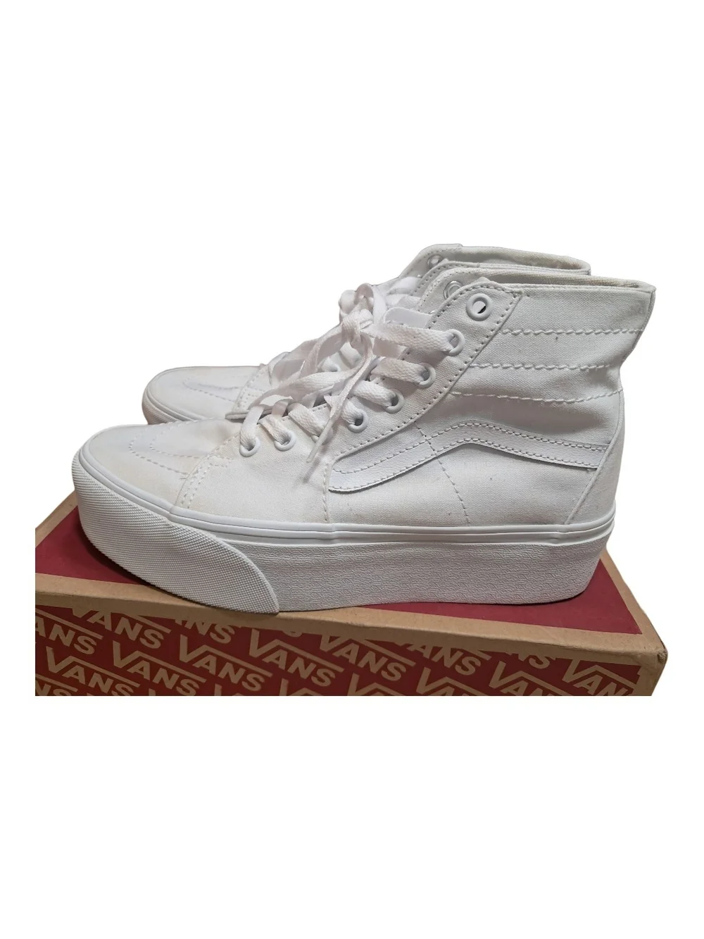 Vans Sk8-Hi Tapered Stackform White High Top Sneakers Size 9 Women’s ( 25.5 cm )